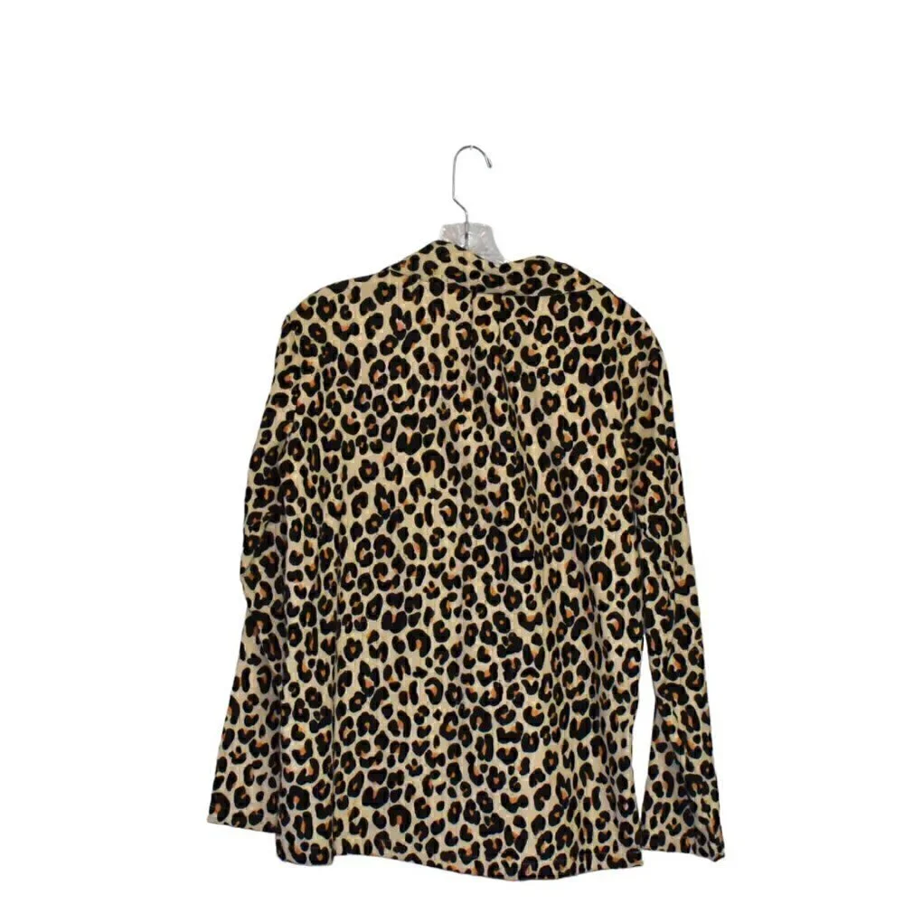 Nordstrom Two Piece Flannel Leopard Print Pajama Set Size S - Picture 3 of 15